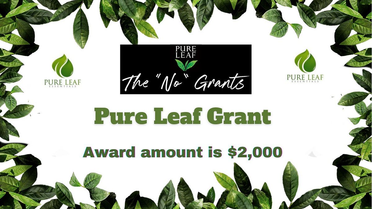 Pure Leaf Grant 2024 2,000 Pure Leaf No Grant for Mothers by
