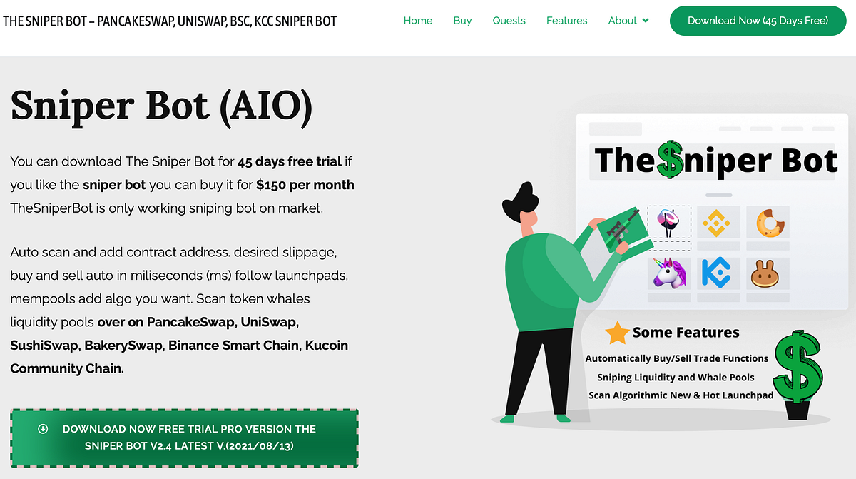 The Sniper Bot — PancakeSwap Sniper Bot by Pancakeswap Sniper » Free