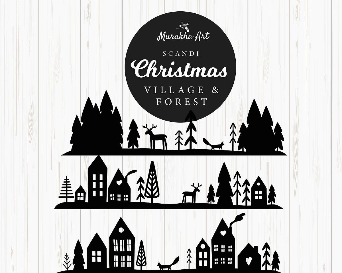 Christmas village svg — winter village svg — Christmas window svg ...