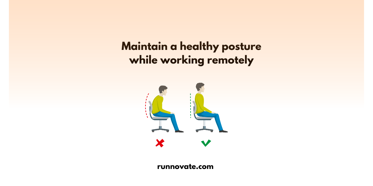Maintain a healthy posture while working remotely by Hellen Sanya