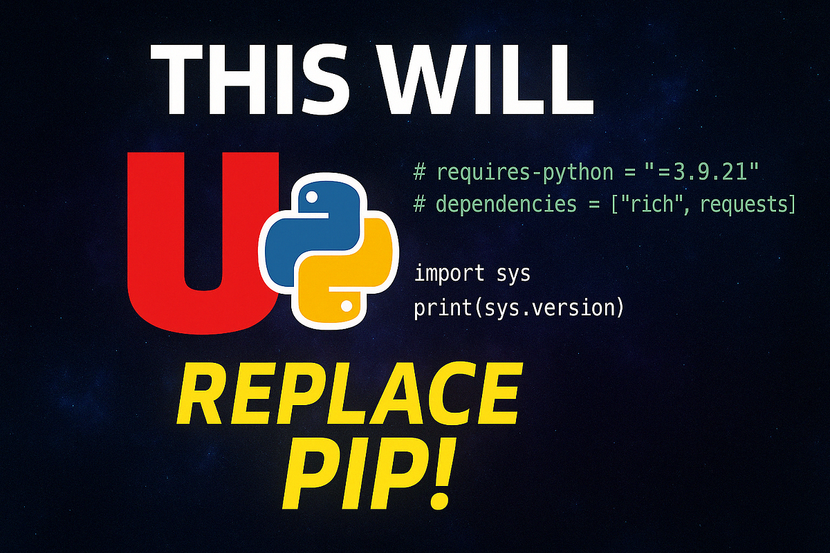 🚀 Stop Using pip: Meet UV, the Blazing-Fast Python Tool That's 100x Better | by Kevin Meneses González | Apr, 2025 | Python in Plain English