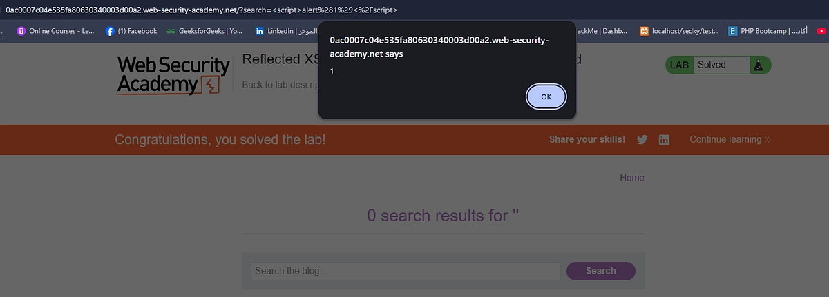 PortSwigger Lab : Reflected XSS into HTML context with nothing encoded ...