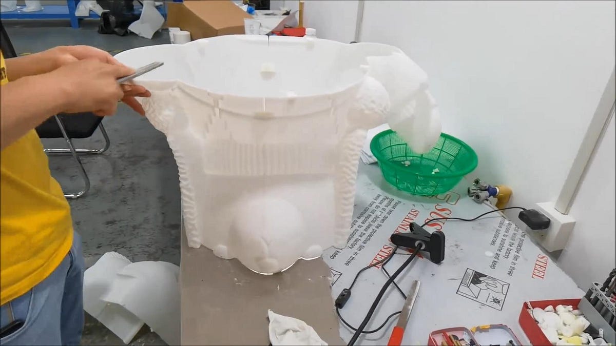 post processing 3d printed parts.Large size toy prototype,cost