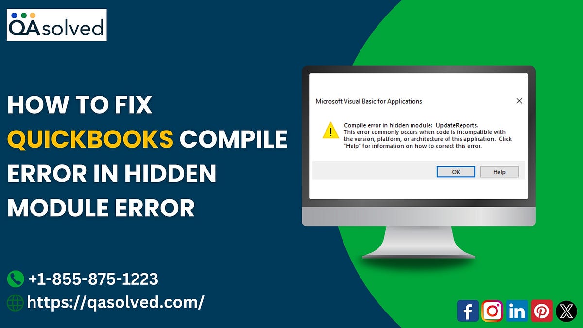 Instantly Fix Quickbooks Compile Error in Hidden Module