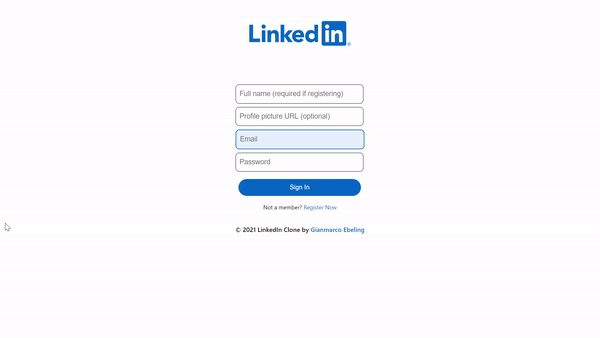 How to Build a LinkedIn Clone. Create a LinkedIn Clone with React… | by  Gianmarco Ebeling | JavaScript in Plain English