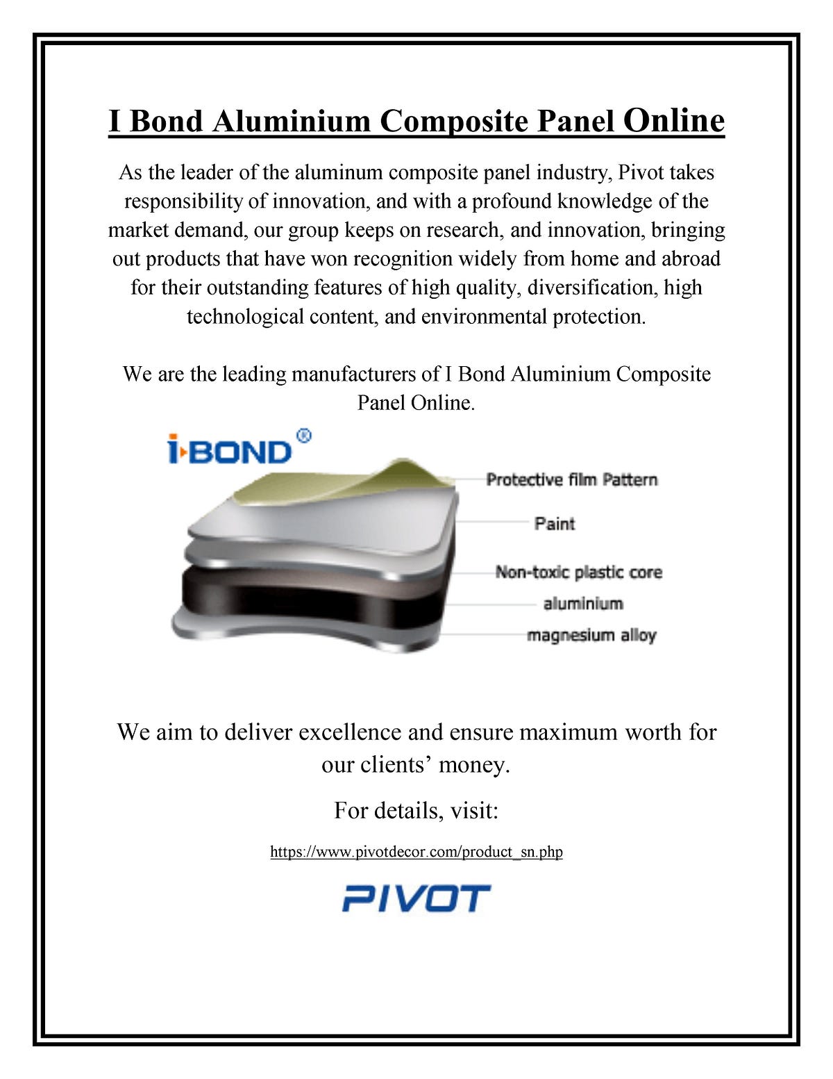 I Bond Aluminium Composite Panel Online Pivotdecor Medium