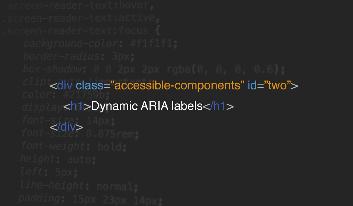 Accessible components 2 dynamic ARIA labels by Paul Champion