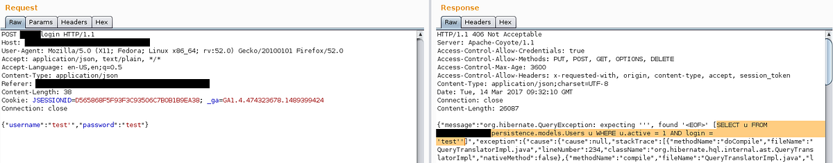 Exploiting a HQL injection. While testing a new project I stumbled… | by  Heading | Medium