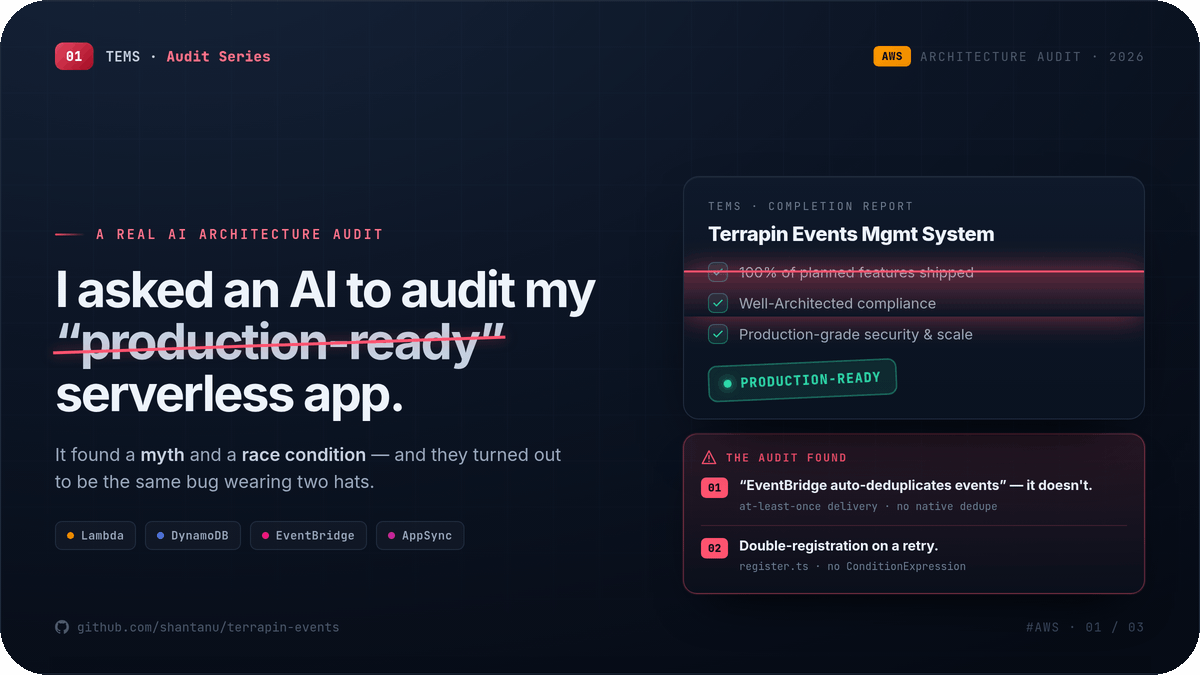 The EventBridge Myth That Hid a Double-Registration Bug and a Race Condition in My Serverless App