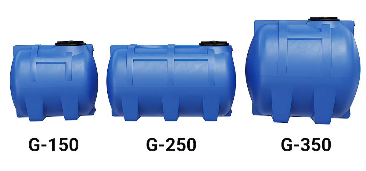 Plastic storage tank, horizontal — Factory.Sale