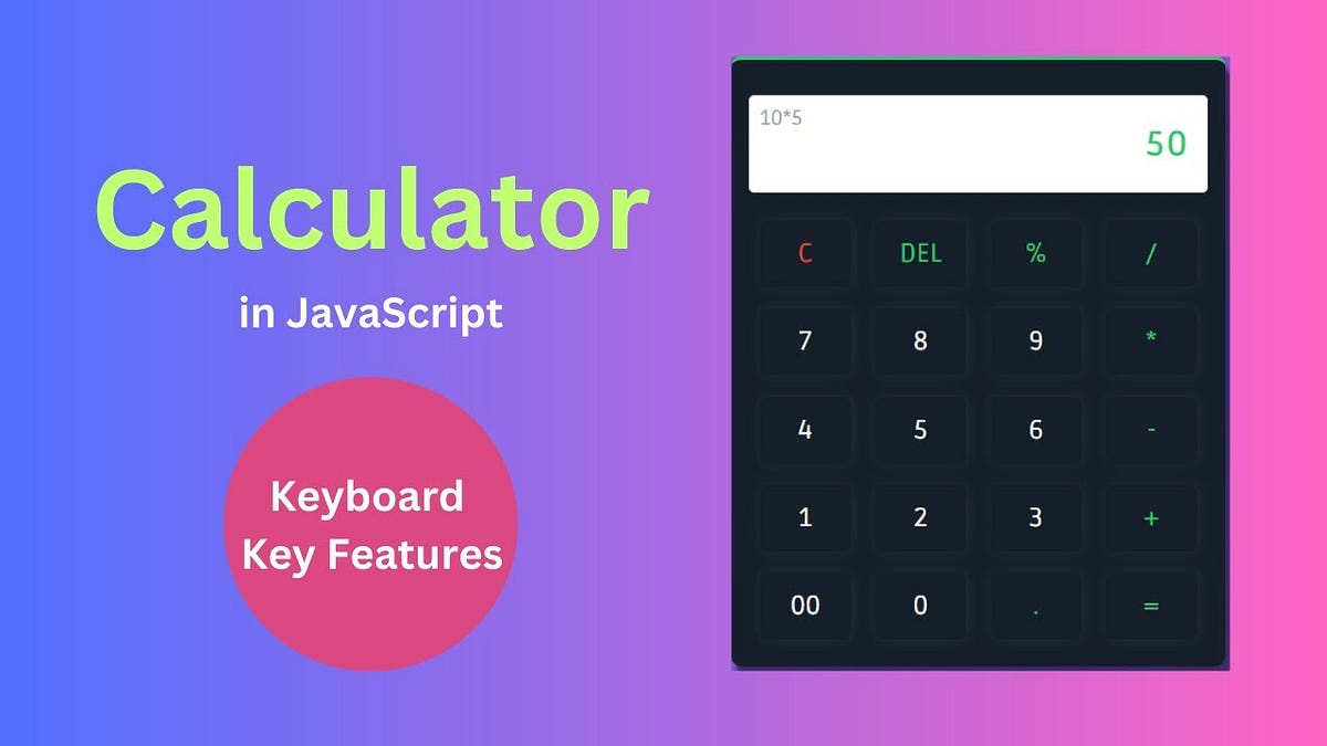 How To Make A Calculator In JavaScript | by Arhaan Ali | Medium