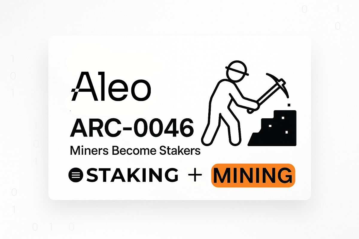 Aleo ARC‑0046: Miners Become Stakers — What Does It Mean? | by AnaPY |  Medium