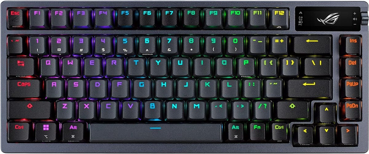 ASUS ROG Azoth 75 Wireless DIY Custom Gaming Keyboard, OLED Display