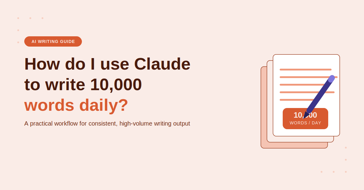 How Do I Use Claude to Write 10,000 Words Daily?