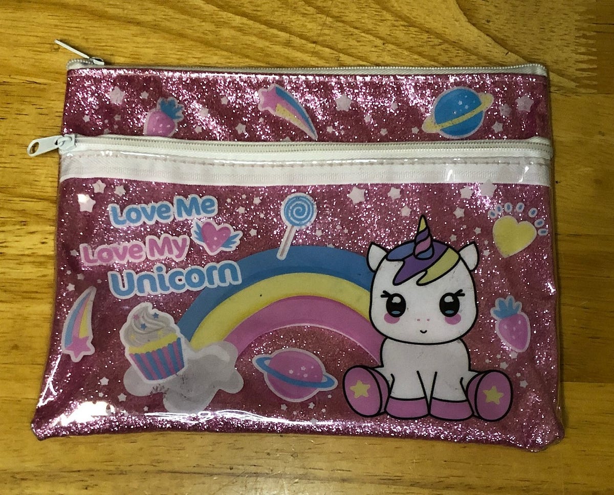 It Starts With a Pink Unicorn Pencil Case, by Sandi Parsons, Writers'  Blokke