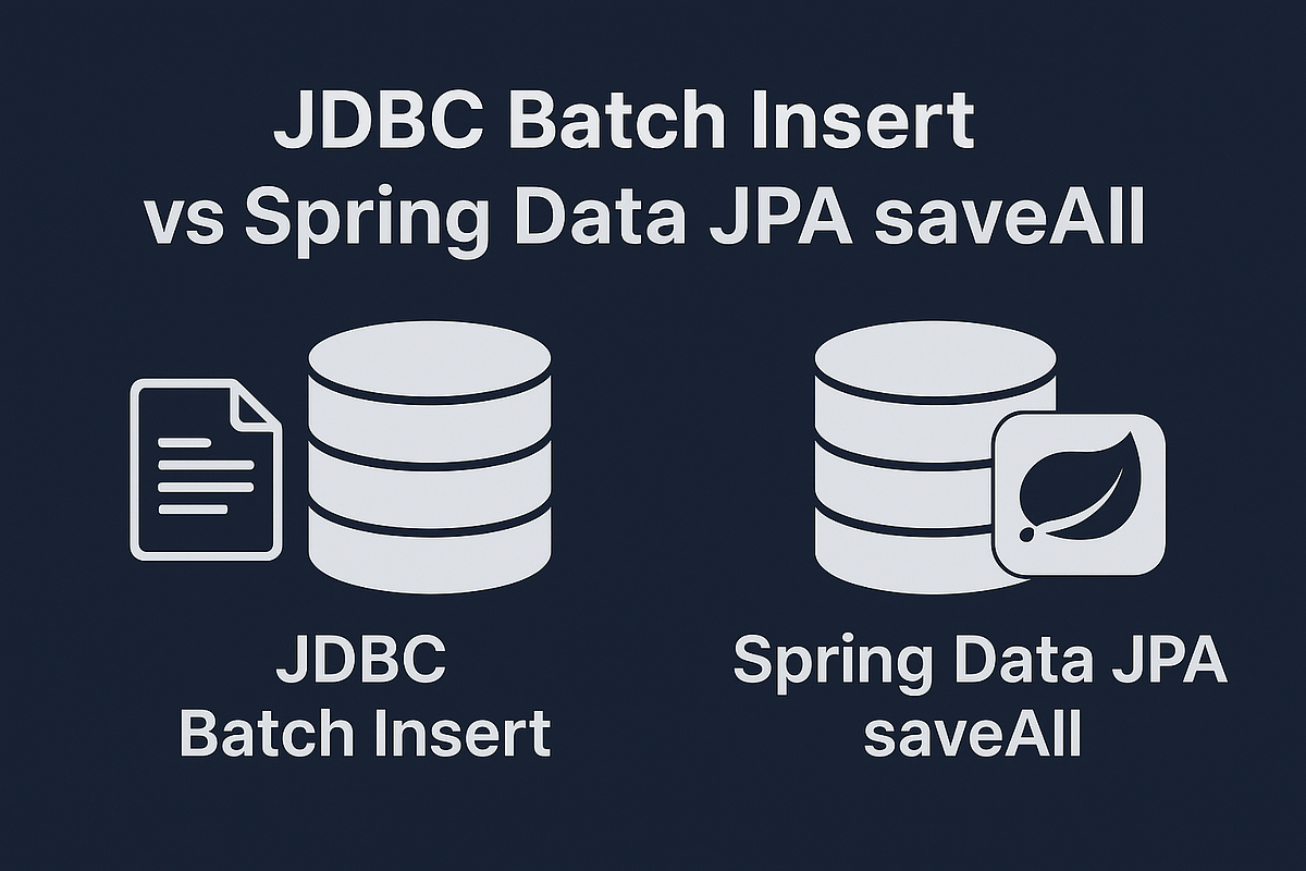 JDBC Batch Insert vs Spring Data JPA saveAll: Toplu Veri Kaydetmede ...