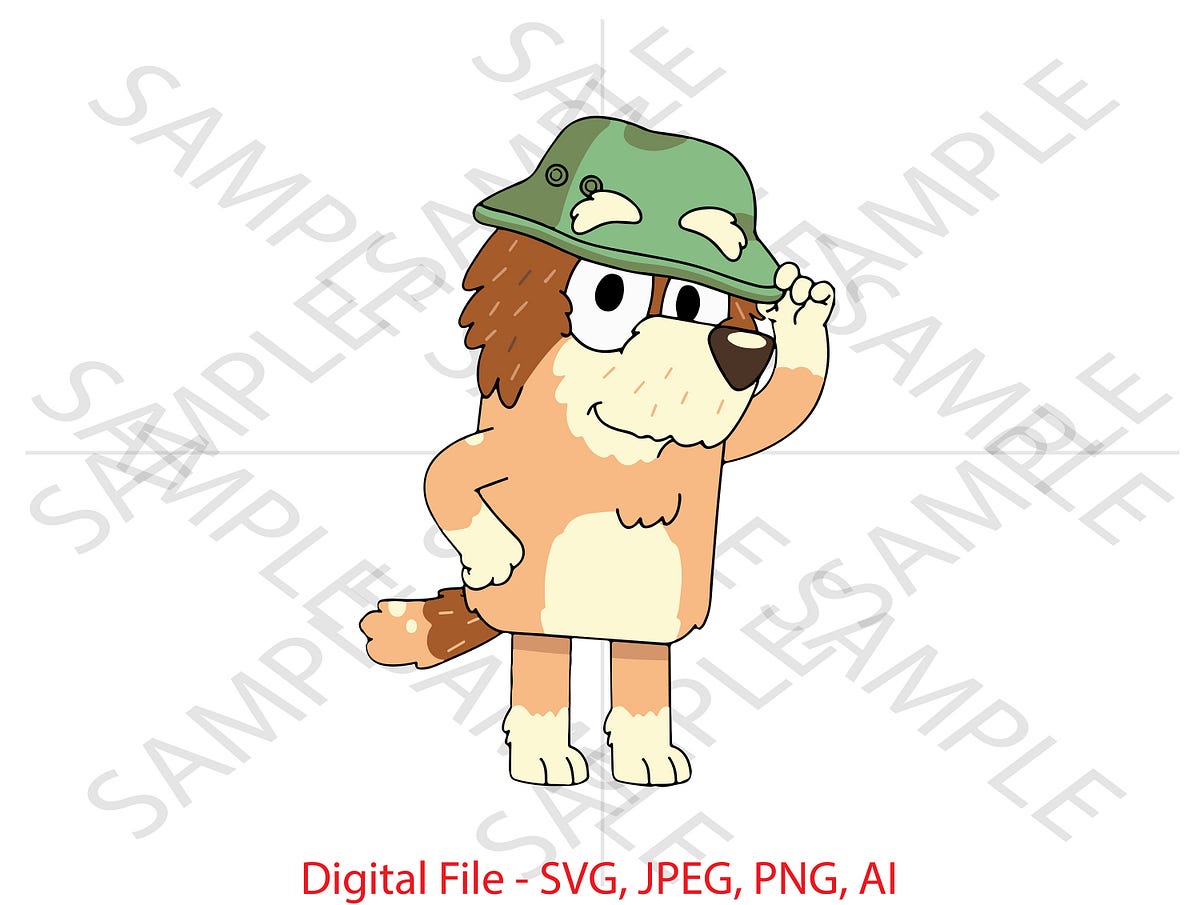Mort Cattle, Bluey, Bluey SVG,Grandpa Mort Bluey, Cartoon, Vinyl ...