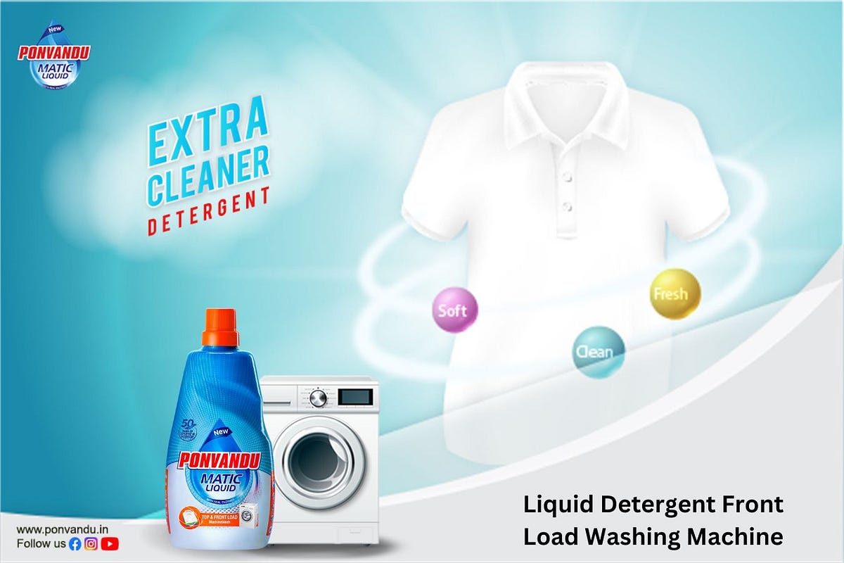 Liquid Detergent Front Load Washing Machine by Ponvandu Detergent and