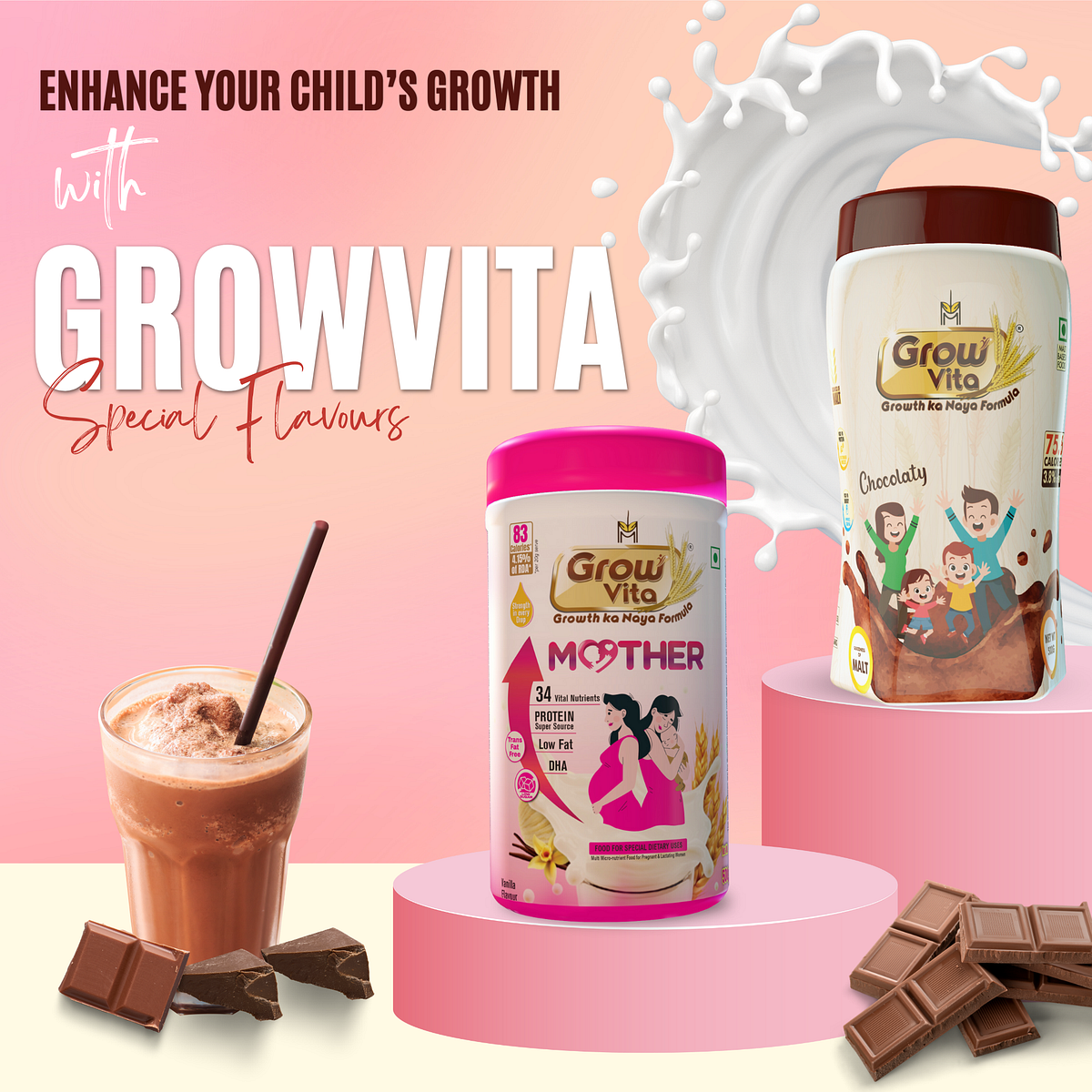 Develop Healthy Delights for Kids With MaltBased Drinks by Grow Vita