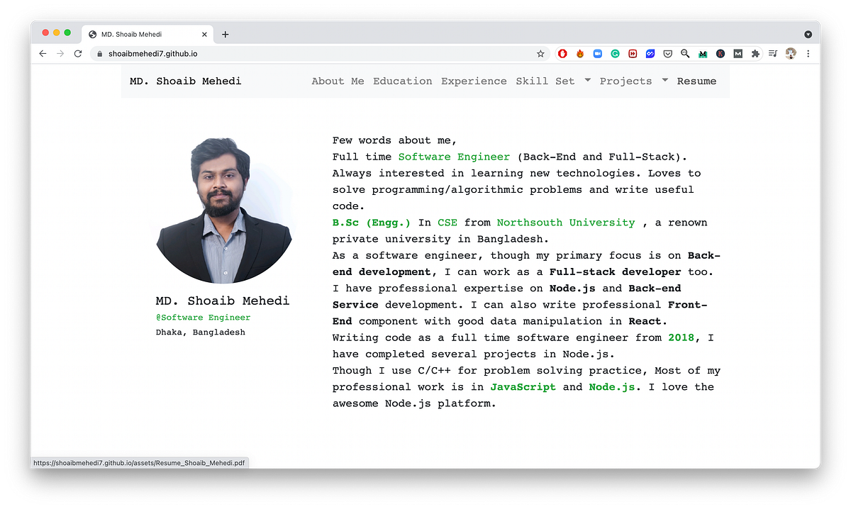 Publish Your Portfolio Using Github at Zero Cost | by Shoaib Mehedi ...