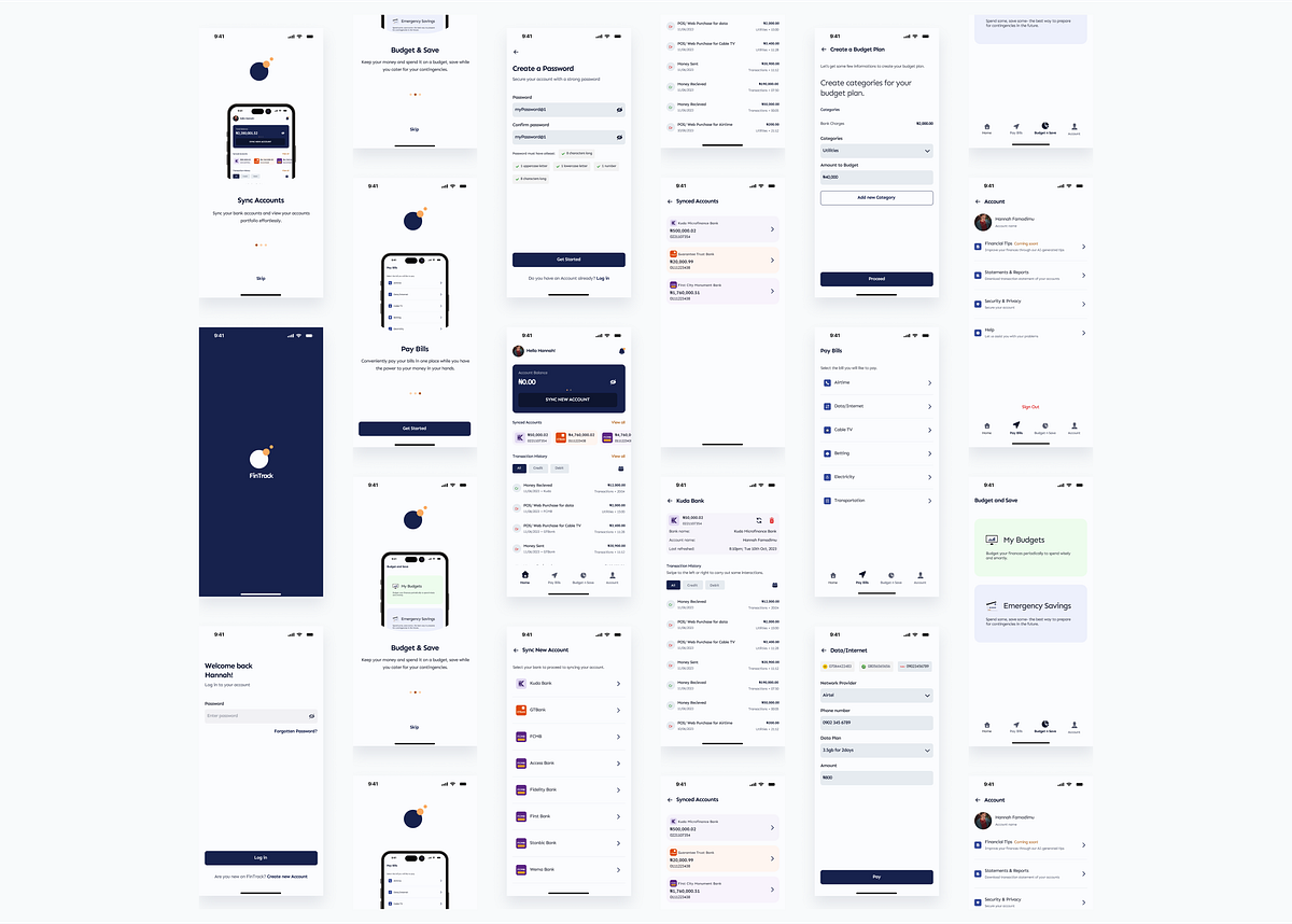 FinTrack — A UX/UI Case Study.. A deep interest in financial management ...