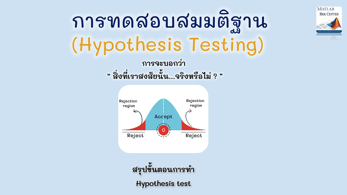 การทดสอบสมมติฐาน(Hypothesis Testing) MATLAB BKK Medium