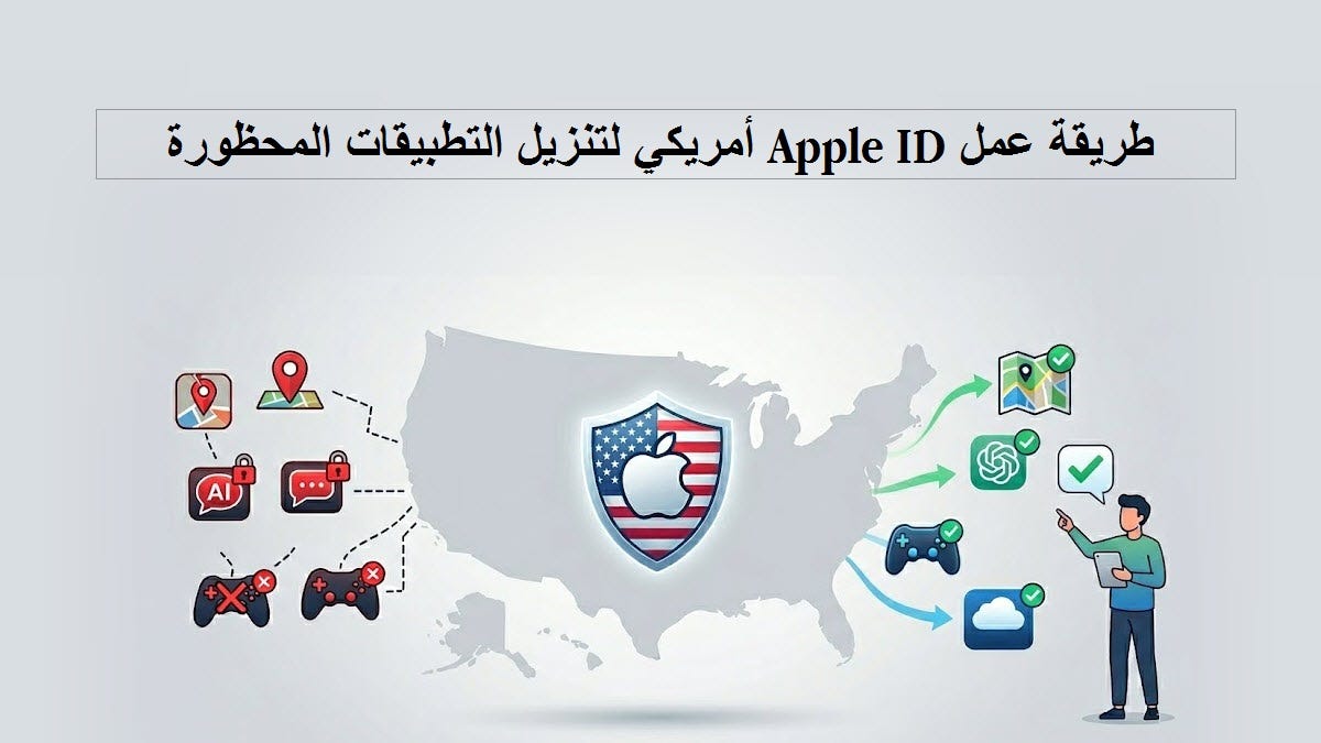 طريقة عمل Apple ID أمريكي لتنزيل التطبيقات المحظورة
