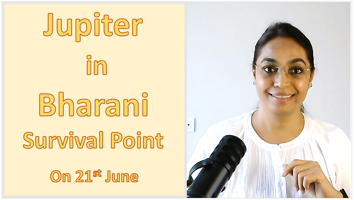 Jupiter in Bharani Nakshatra Survival Point by Jayshree Dhamani