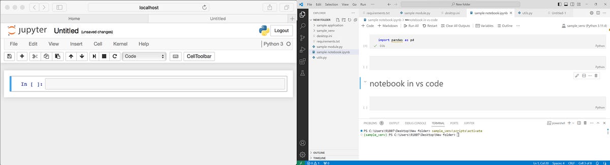 Using Jupyter Notebooks in Visual Studio Code | by Ram Sankar. P | Medium