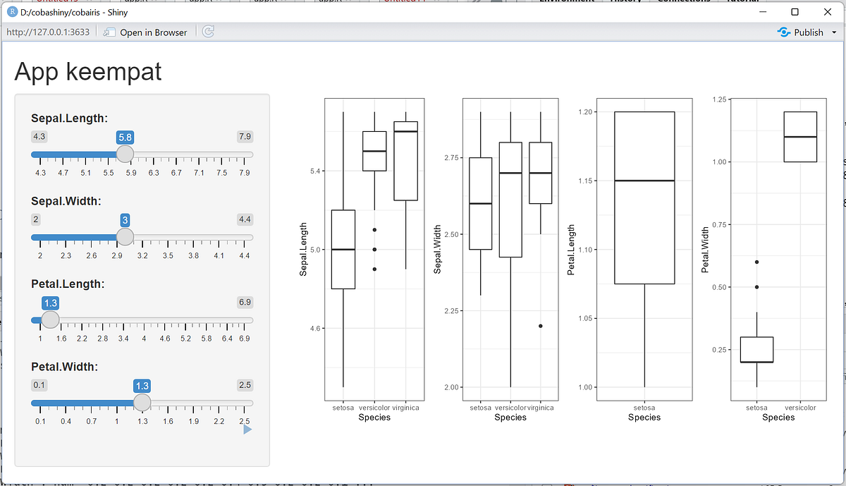 Bermain R Shiny Lagi. mencoba bertahap belajar R Shiny by RB Fajriya
