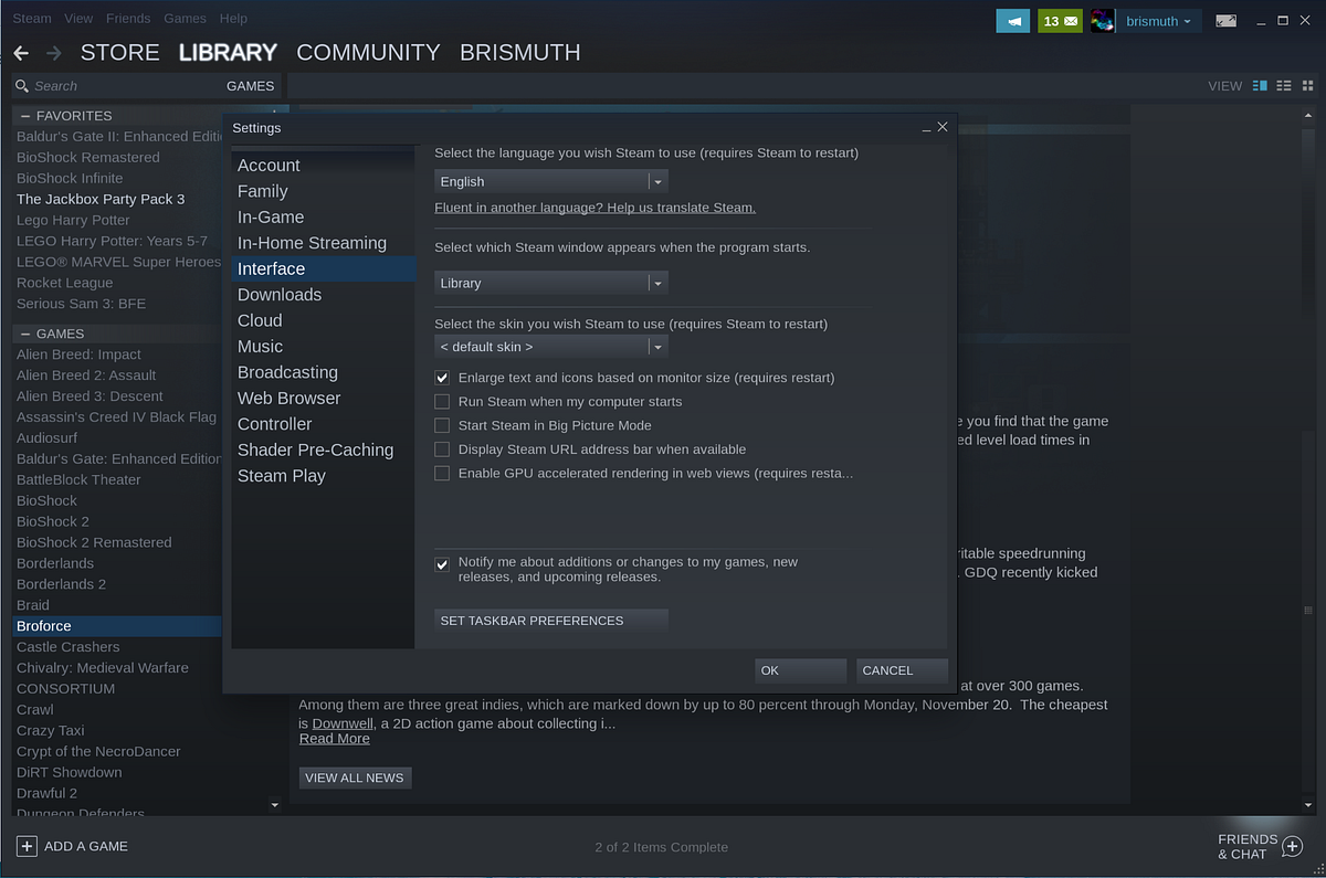 How to install Steam on a Chromebook | by Brian Smith | @brismuth's blog