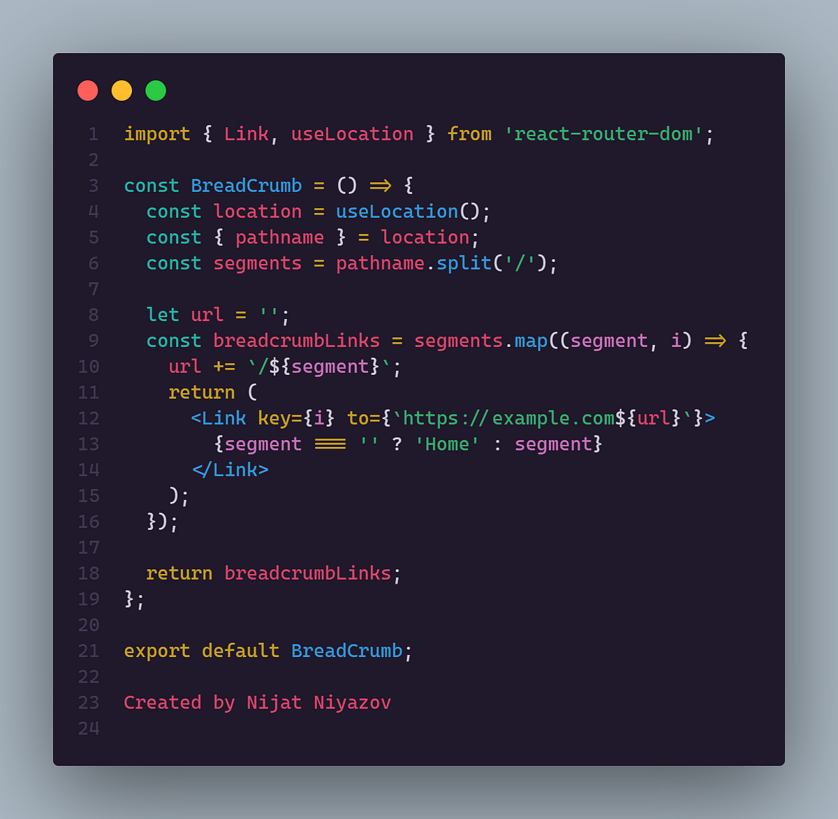 Building a Dynamic Breadcrumb Component in React by Nijat Niyazov
