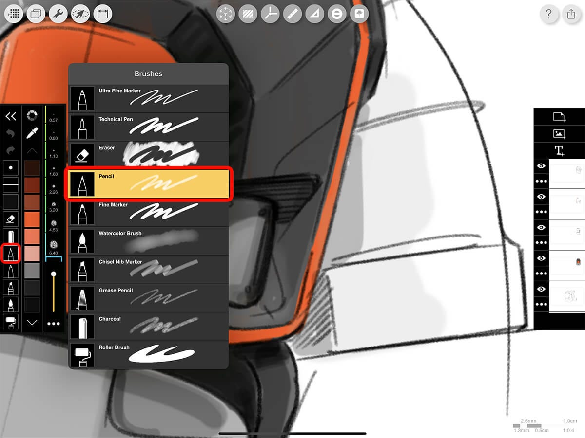 Pens & Brushes: ScalePen - Morpholio Trace User Guide