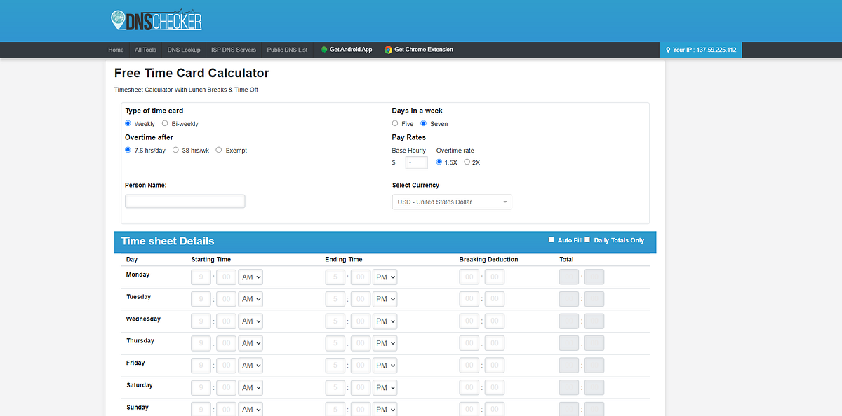 Timecard Calculator How to Calculate Your Hours Quickly and Easily by williams jeff Medium