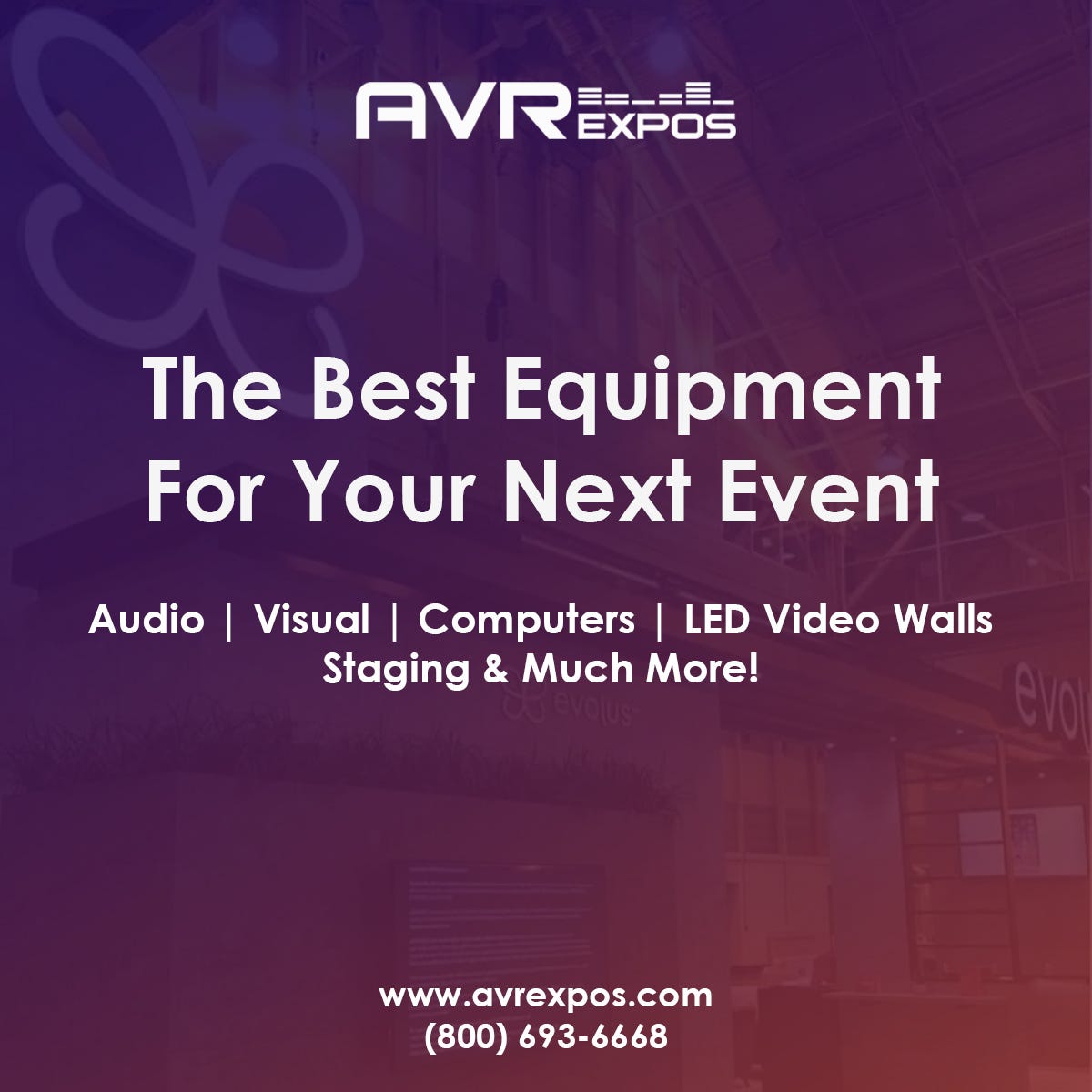 AVR EXPOS Your Nationwide Solution for Audio Visual Rentals by