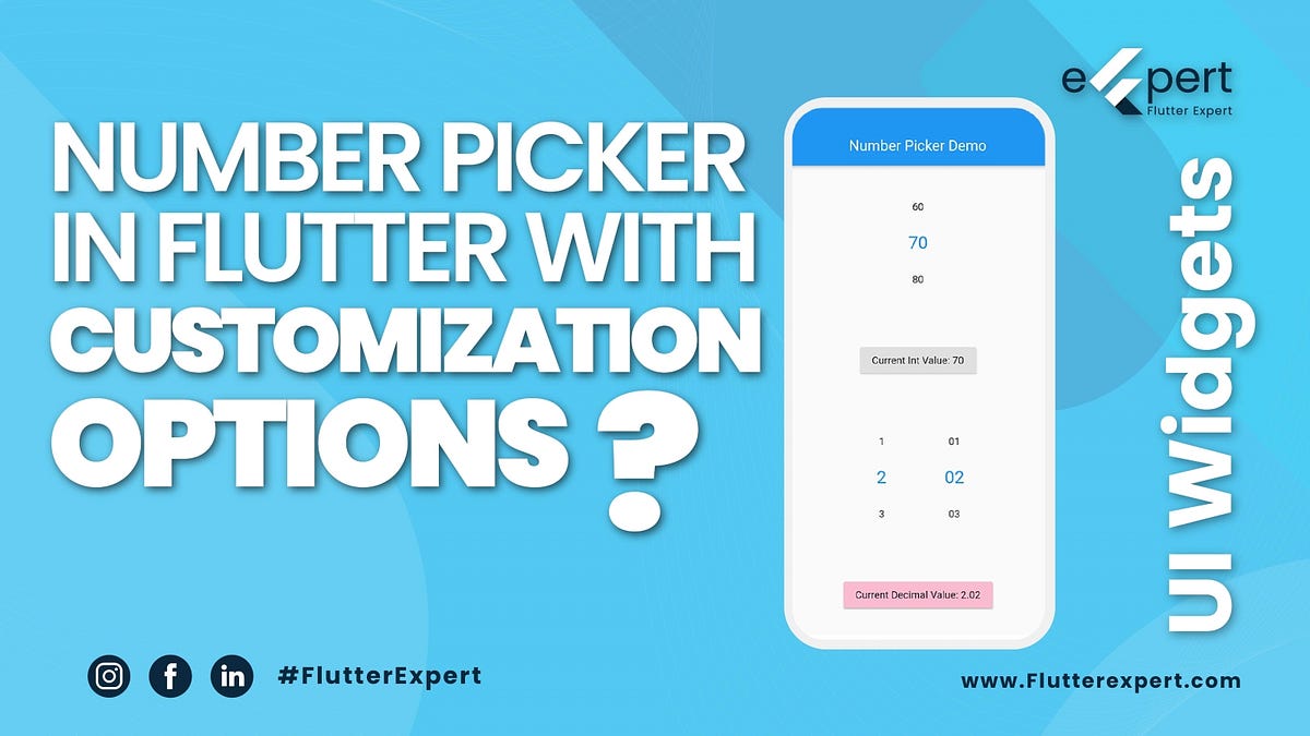 NUMBER PICKER IN FLUTTER WITH CUSTOMIZATION OPTIONS | by Flutter Expert ...