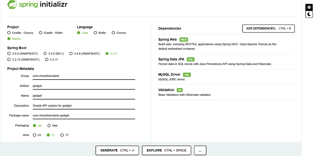 Spring Boot 2025: Create Your First RESTful CRUD API | by Rukesh ...