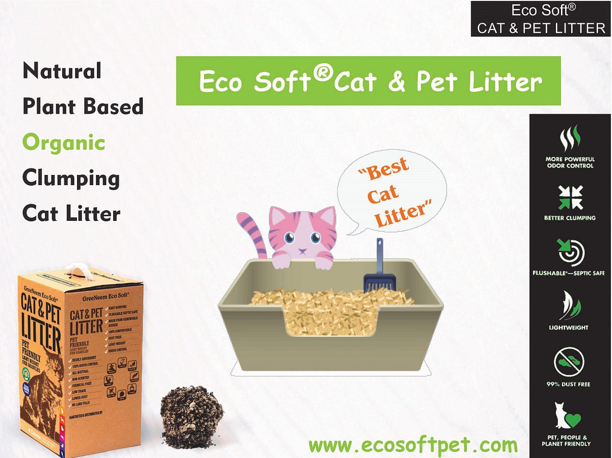 Natural plant based organic clumping cat litter — Eco Soft Cat Litter by Eco Soft Pet Medium