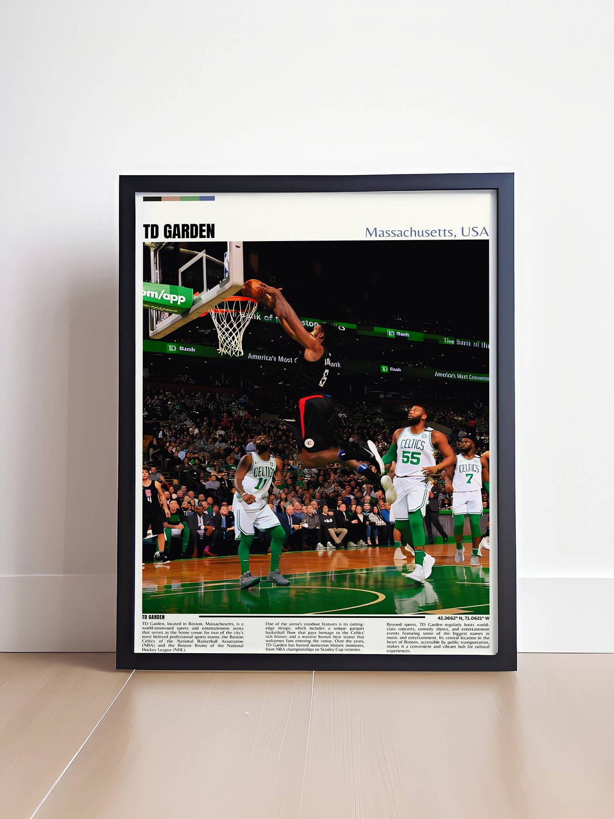 TD Garden Print | Boston Celtics Poster | NBA Art | NBA Arena Poster | Td Garden Wall Art ...