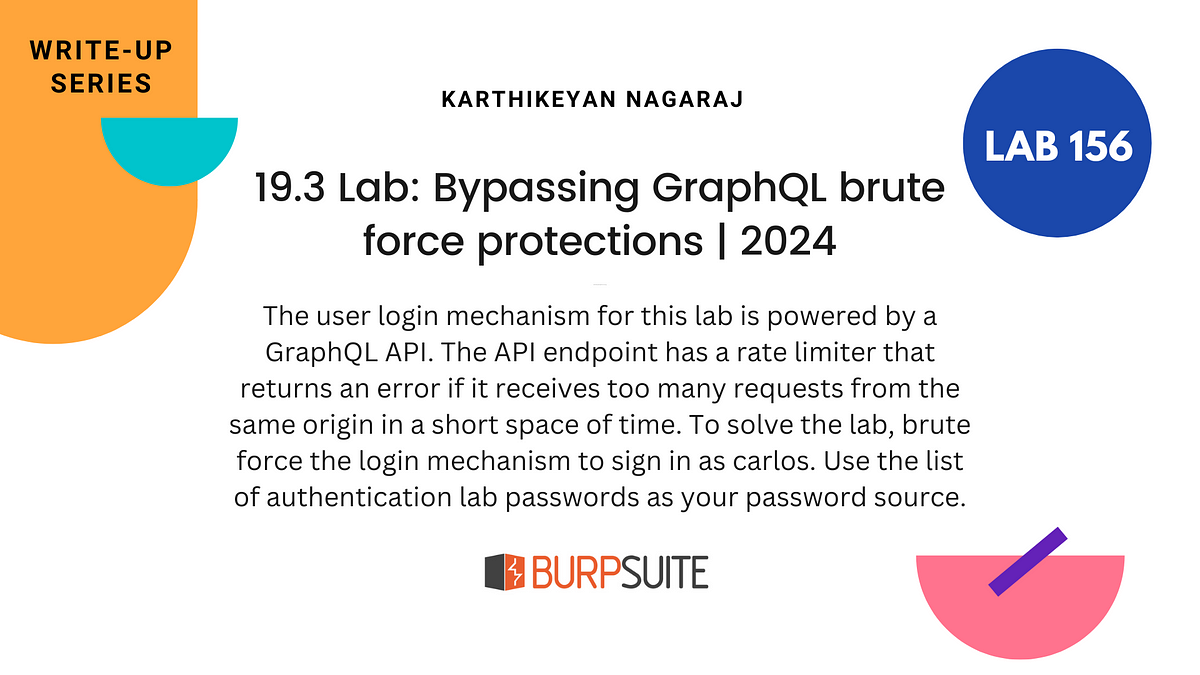 19.3 Lab: Bypassing GraphQL brute force protections | 2024