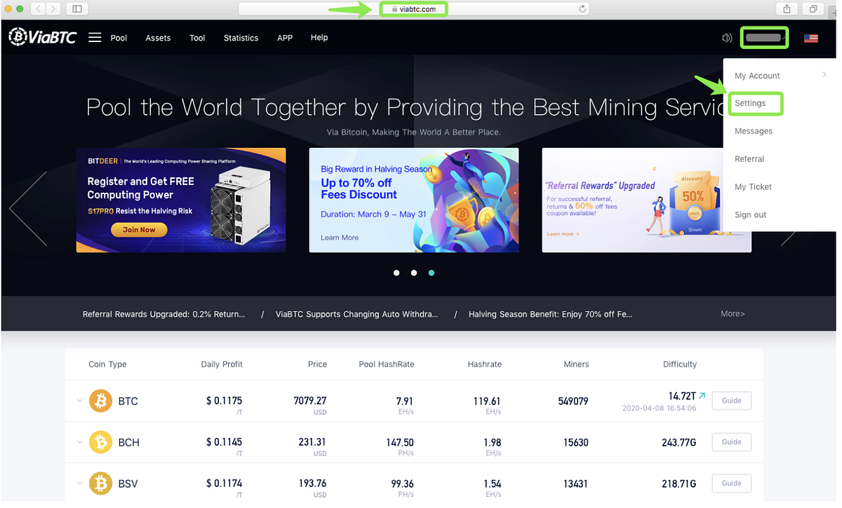 Step by Step Guide to Starting Smart Mining of ViaBTC | by ViaBTC | Medium