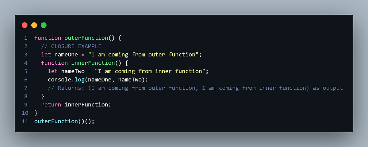 Closures in JavaScript. How does a closure work in JavaScript | by Siva ...