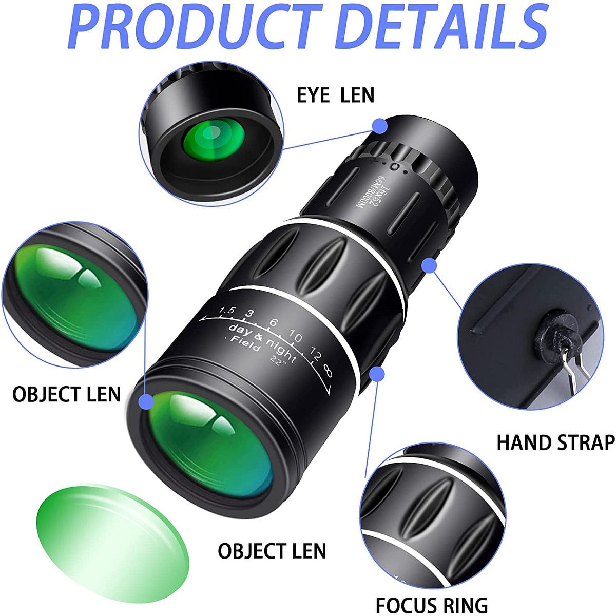 Jukkre 16x52 Monocula Telescope Product details….. Brand Jukkre Model