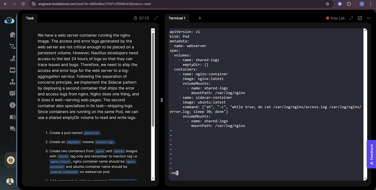 Day 55 of 100 Days Of DevOps: Shipping Nginx Logs with the Sidecar ...