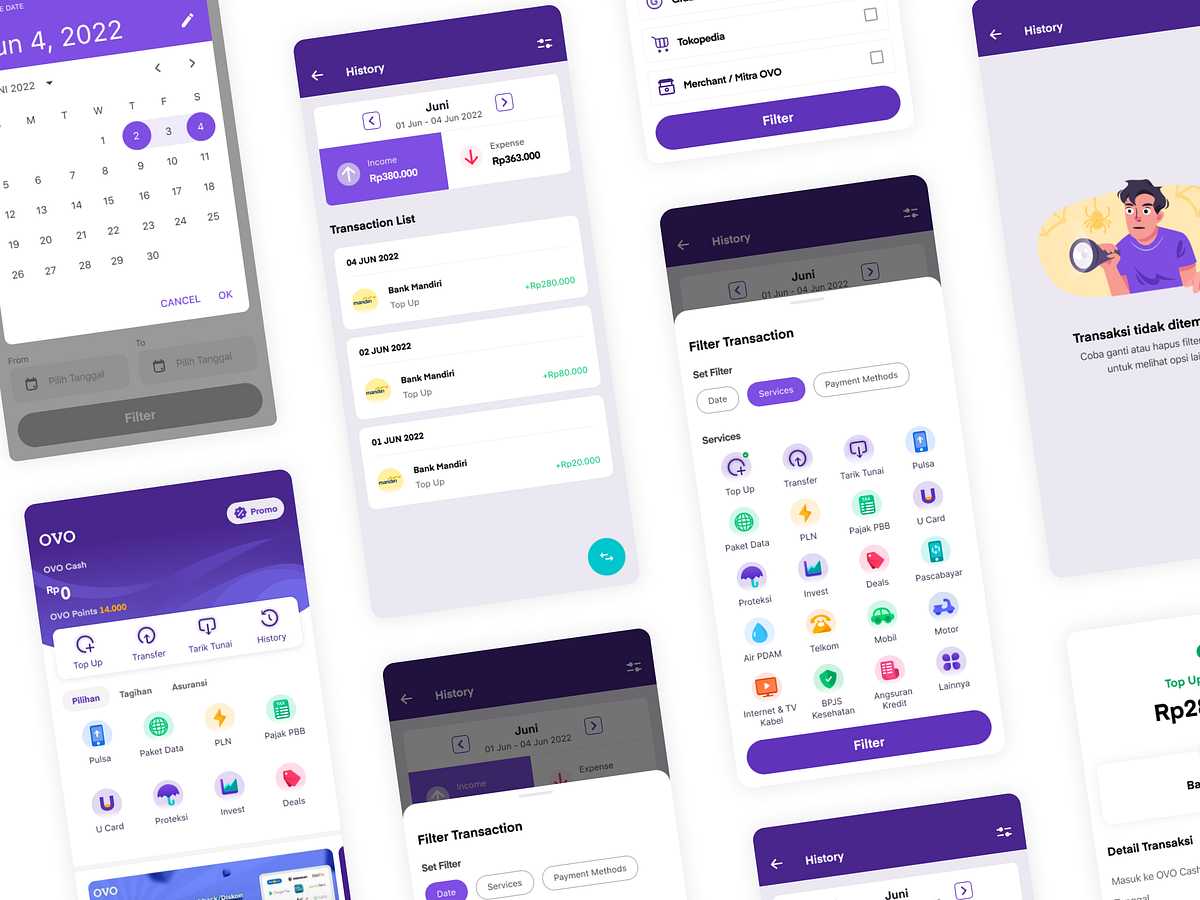 UI/UX Case Study: Redesign History OVO | by FikriShahab | Medium