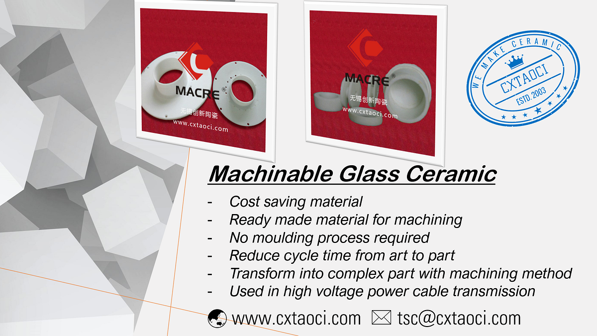 Machinable Glass Ceramic (Macor) TS Chong Medium