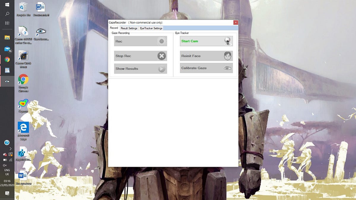 Eyetracking using a webcam and gazerecorder software by Ahmed