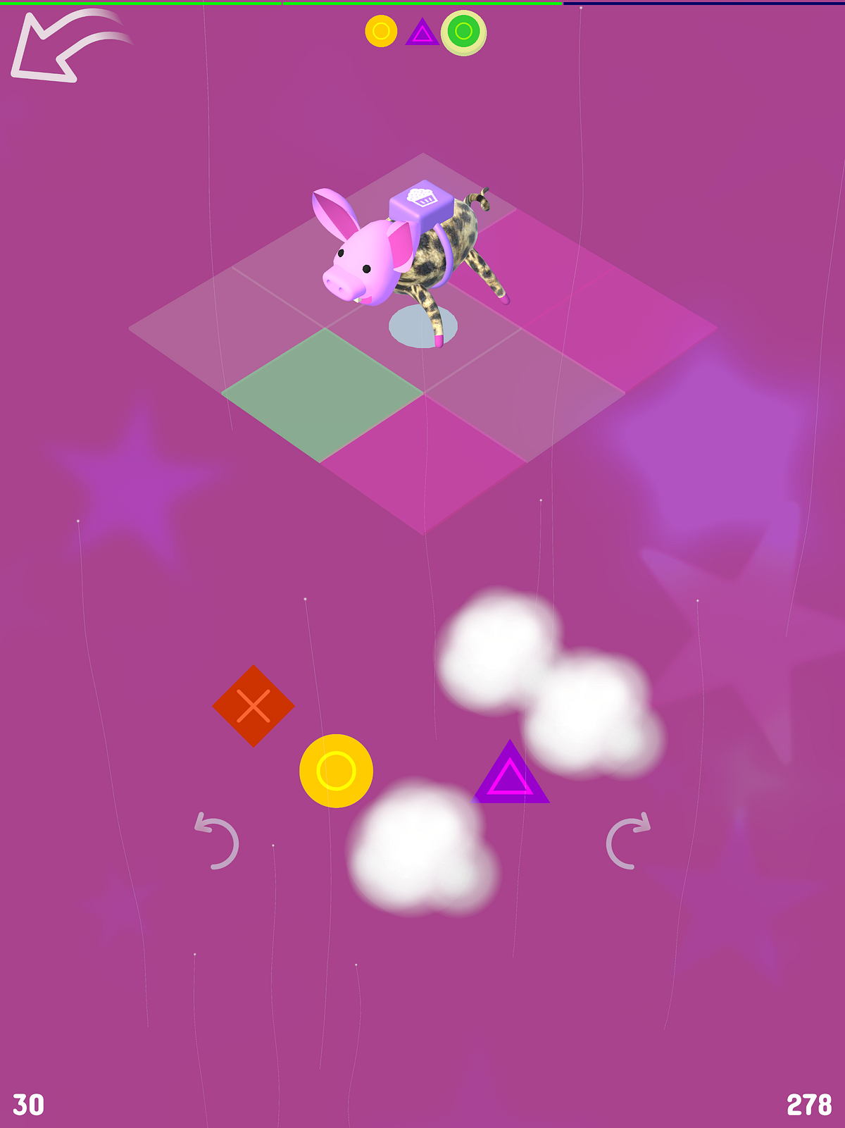 Pigs and Parachutes. Puzzle game featuring pigs, parachutes… by Randy
