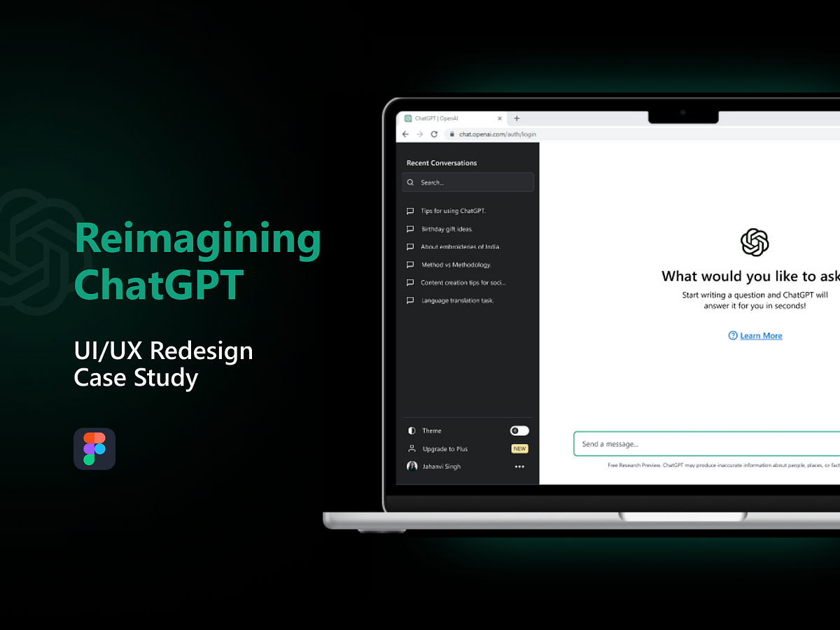 Reimagining ChatGPT: UI/UX Redesign Case Study | by Jahanvi Singh ...