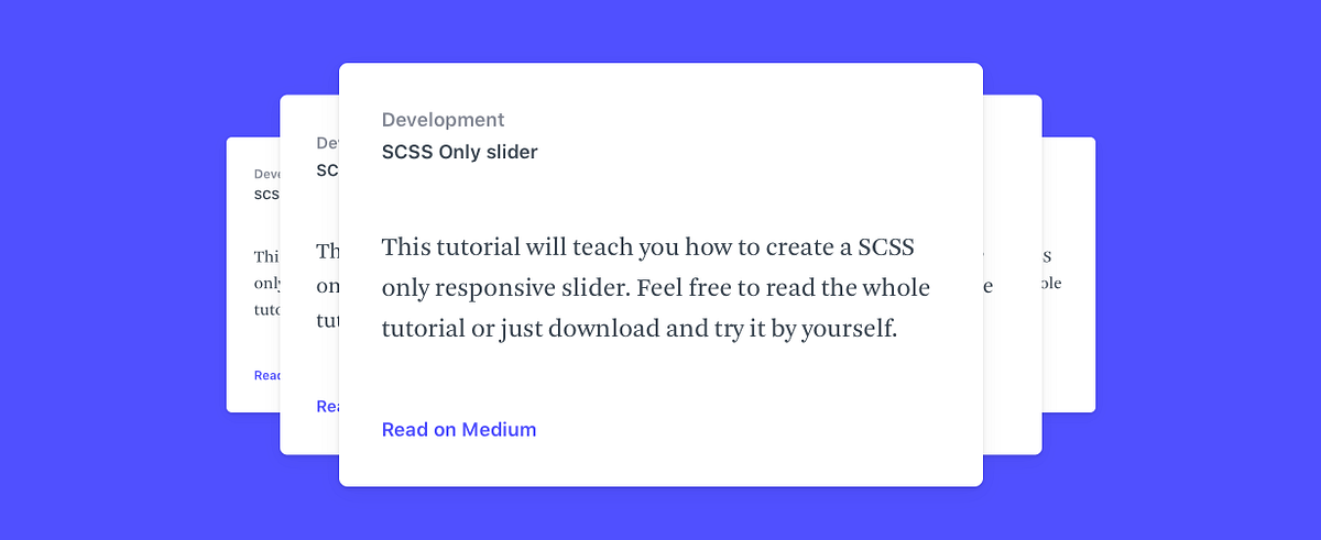 CSS Only Slider. Today I’d like to guide you on how to… | by Significa ...